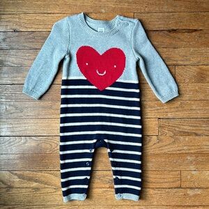 Baby Gap Heart Sweater Romper (6-12 months)